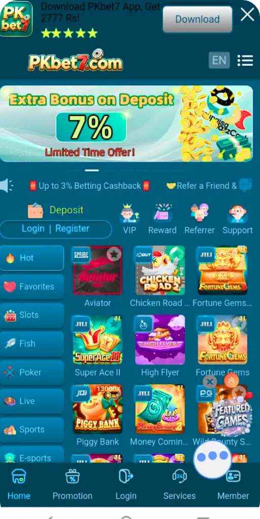 Pkbet7 game